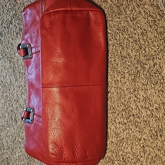NWOT Red pebble leather  purse - Picture 5 of 5